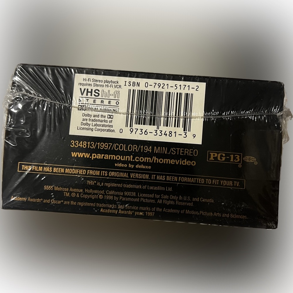 ❌NIP Vintage TITANIC VHS Video Classic Film THX Factory Sealed 2 Tape Set 1997 - Picture 5 of 9